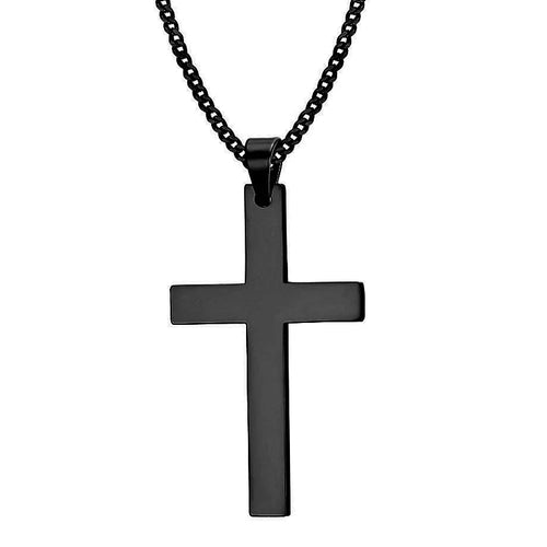 Fashion Stainless Steel Cross Pendant Necklace For Women Men Link