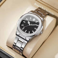 Luxury Men Business Watches Fashion Square Dial Stainless Steel Strap